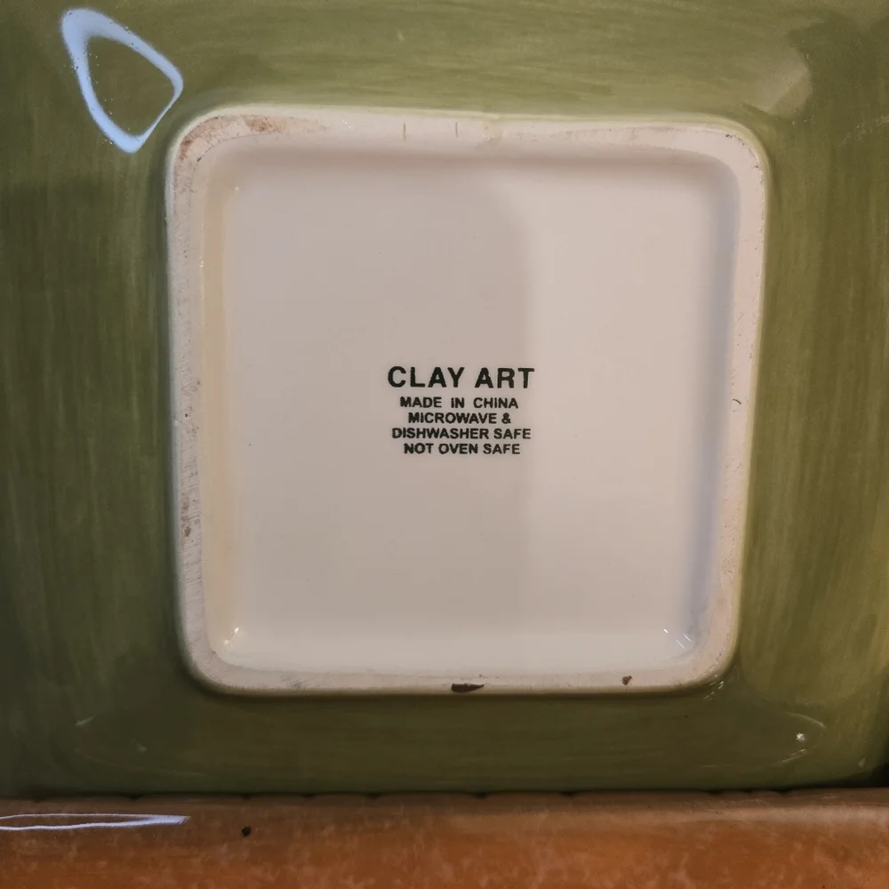 Terra Toscana Clay Art Collection Set of Three Hand-Painted Ceramic Plates Used